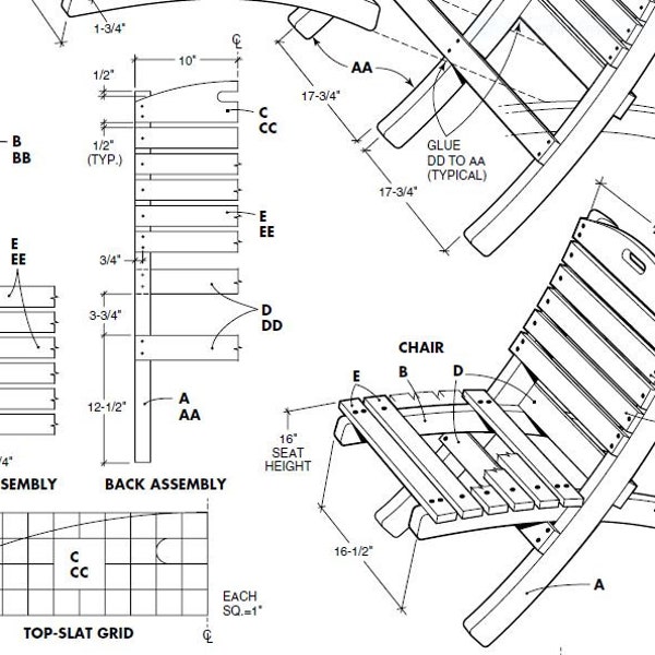 Planos de bricolaje, plano de silla de patio y sofá de dos plazas, planos de carpintería, planos de sillas de bricolaje, muebles de exterior