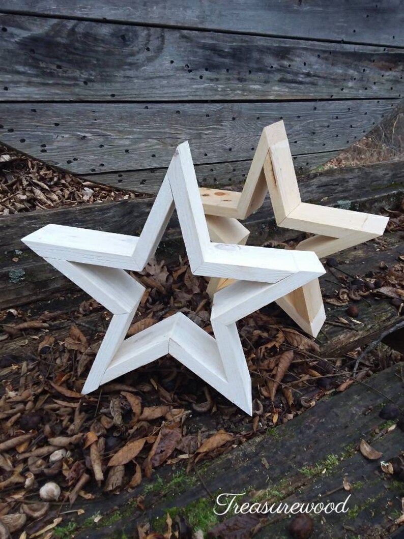 Star Star Wall Decor Farmhouse Star Wood Star Large Wooden Etsy