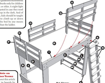 DIY Twin Loft Bed Plans: Woodworking Project (PDF Download)