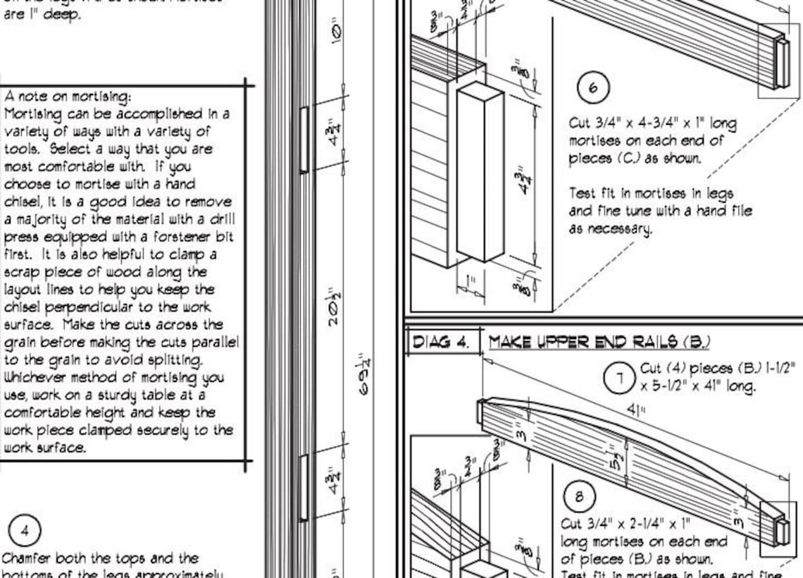 Woodworking Plans Loft Bed With Desk Bunk Bed Plans Etsy