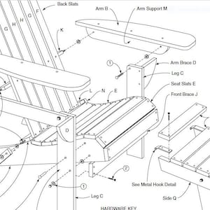 Holzbearbeitungspläne, Do It Yourself, Adirondack Stuhl, Holzbearbeitungsprojekte, PDF Digital Download