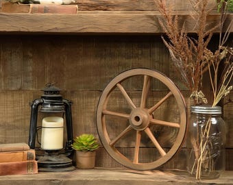 Ruedas de carreta de nogal americano hechas a mano de 11 1/2" con llanta de acero, resistentes, para carreta, carro de flores, lámpara de araña, decoración, boda, estilo western.