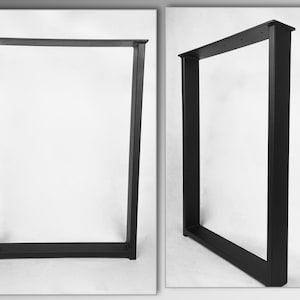 Handmade Steel Table Legs: U or H Frame, Custom Height & Finish, Bench, Dining, Kitchen or Pub/Bar Height. 14"-42"