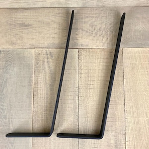 24&quot; x 2&quot; x 1/4&quot; STEEL Bench Back Supports/Back Rest - 18/6 Split, Black Powder Coated. Great for 2x4 Bench. (A Pair or Set of 3) No Aluminum