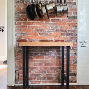 H-Frame Metal Table Legs, 1.5" x 1.5" (PAIR) 14"-45" Custom Sofa, Bar, or Bench Height, Raw Steel or Durable Powder Coating (No Wood Top)