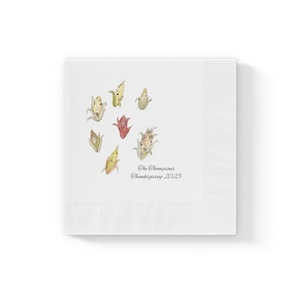 Napkins, Fall Corn Design, Thanksgiving Table Decor, Harvest Party, Halloween Table Setting, Custom Paper Napkin