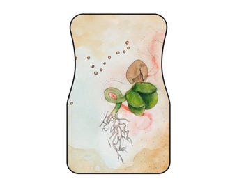 Auto-Fußmatten 4er Set - Aquarell Botanisches Autozubehör | Boho-Auto-Dekor