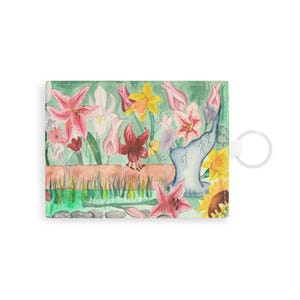 Tarjetero de piel saffiano con diseño floral, elegante cartera, regalo para ella, accesorio con estilo, imprescindible para el trabajo, organizador de viajes