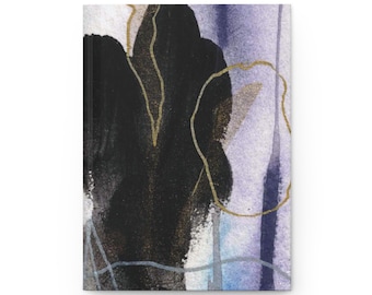 Hardcover dagboek – Blauwe matte aquarelkunst | Schetsboek, briefpapier voor kunstenaars