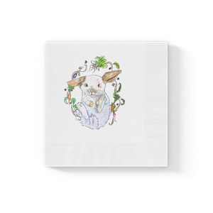 CocktailWunderschöne Osterhasen-Servietten, Niedliche Getränke-Servietten, Walddekor, Kaninchen-Servietten für Hochzeiten, umweltfreundliches Geschirr