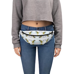 Honey Bee Pattern Fanny Pack, Belly Bag - Gifts for Travel Lovers - Spoonie Bag