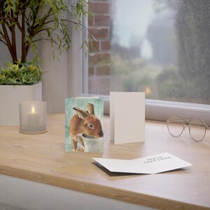 Cartes de voeux personnalisées en forme de lapin - jolis articles de papeterie en forme de lapin pour toutes les occasions, notes de remerciement personnalisées, voeux de Pâques