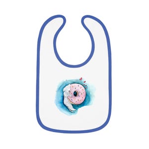 Śliniaczek dla niemowląt z motywem pączka Koala | Uroczy śliniaczek z kontrastowym wykończeniem dla niemowląt | Idealny prezent na baby shower, ubranka dla maluchów