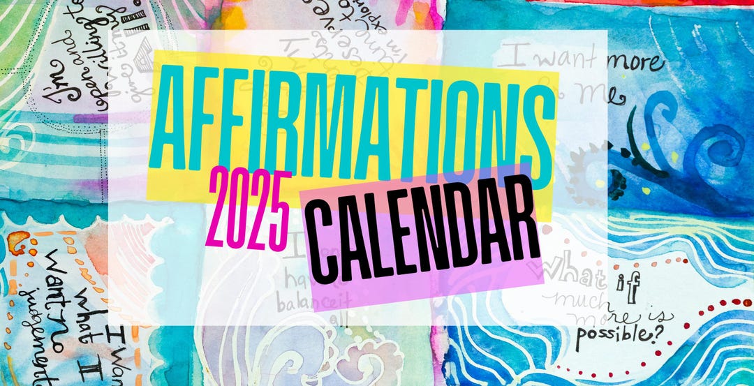 Selflove Positive Affirmations 2025 Desk Calendar Roommate Gift