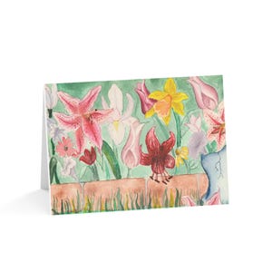 Blumen Grußkarten Set | Handgemalte Aquarell Karten für jeden Anlass, Geburtstag, Dankeschön, Beileid, Hochzeit, und Feiertage