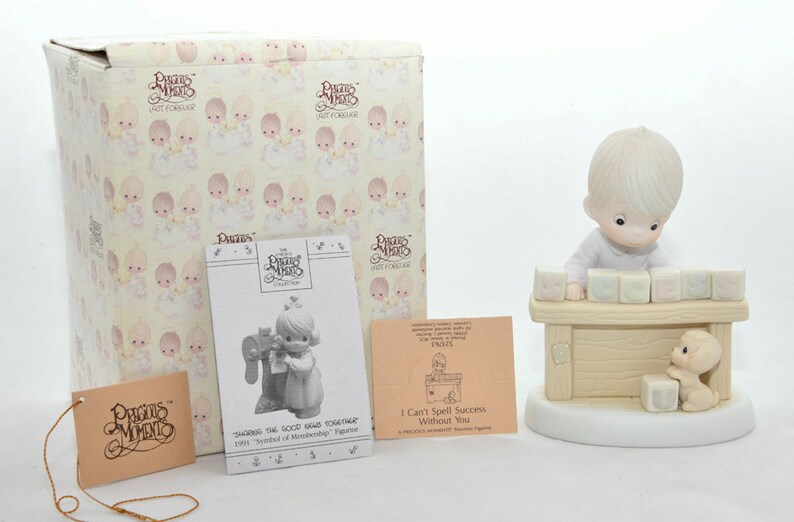 Gift Dolll Pre-owned Collectible Enesco Vintage Precious Moments Figurine I Can/'t Spell Success Without You 523763 Porcelain