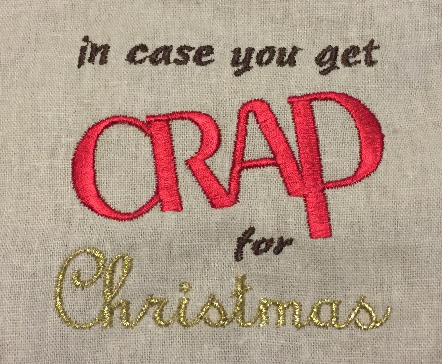 Embroidered Toilet Paper Gift Bag Christmas Hanukkah gag Etsy