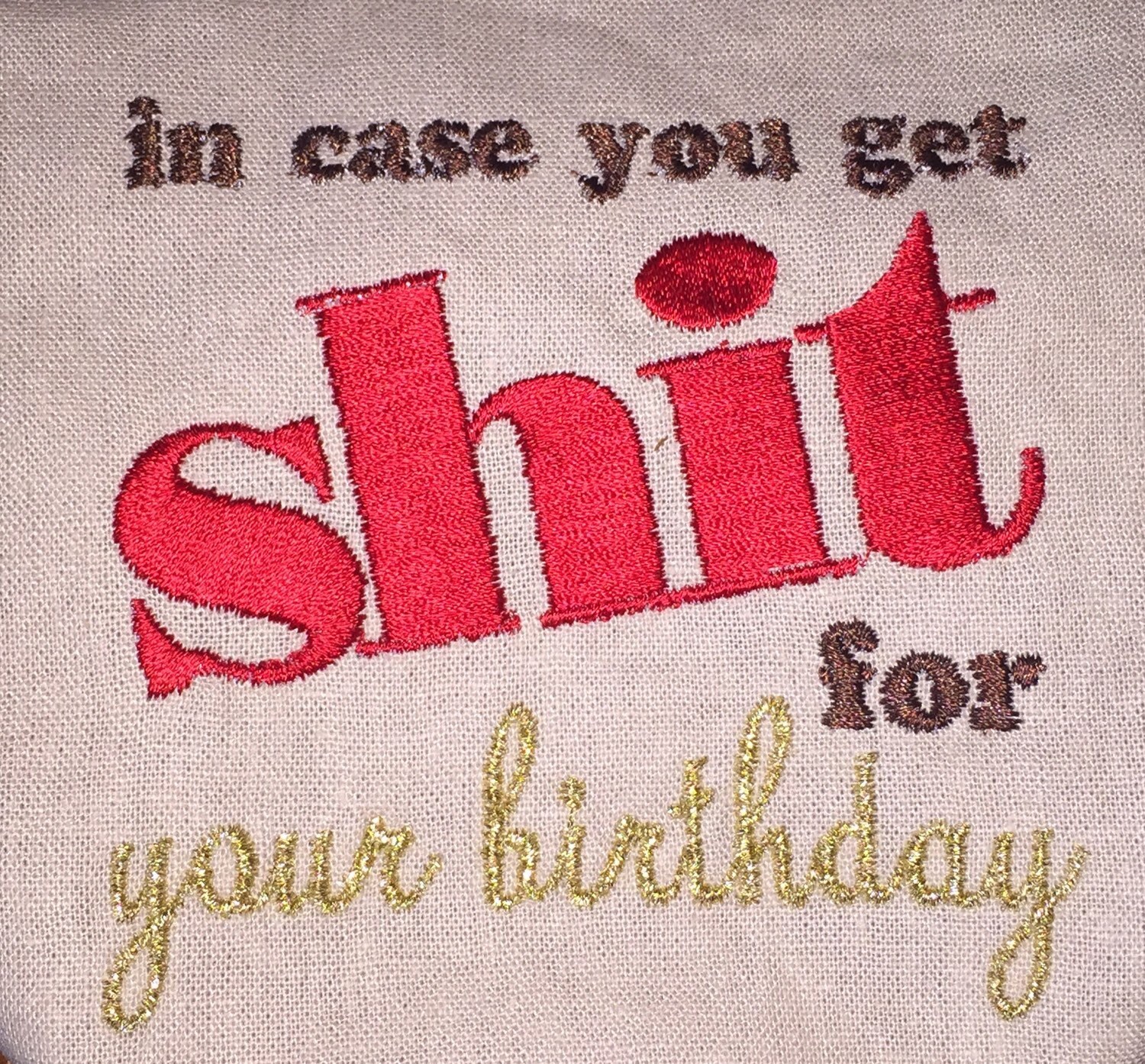 Embroidered Toilet Paper Gift Bag Birthday Christmas Etsy Canada