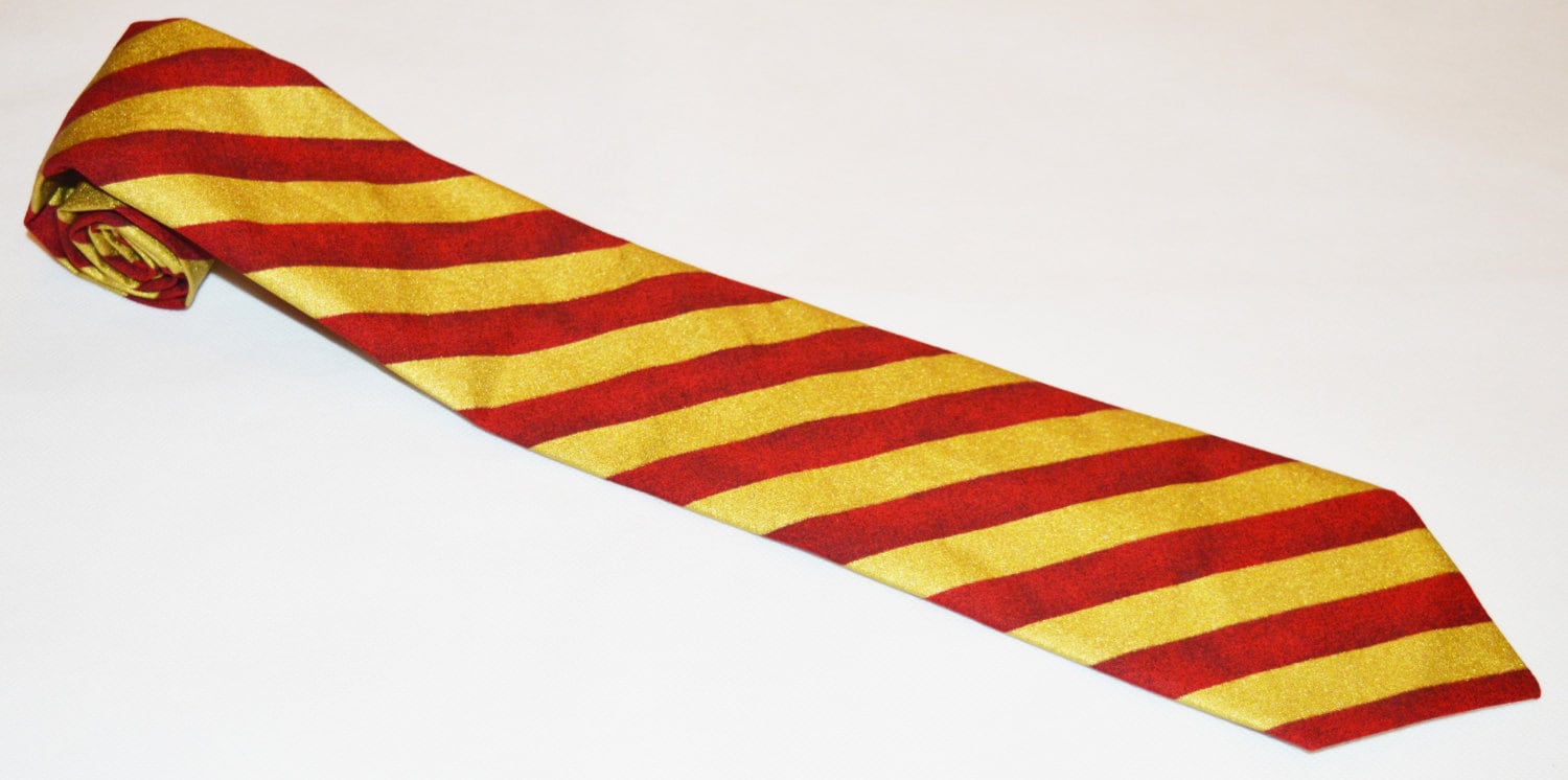 Adult Harry Potter Inspired Tie Gryffindor Tie Geek Red Etsy