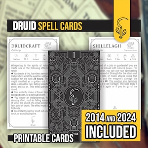 Carte degli incantesimi del druido per D&D 5e: modulo compilabile (PDF)
