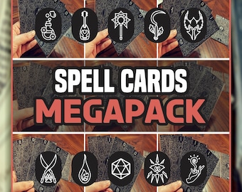 DnD 5e Spell Cards MEGAPACK for all classes (Printable)