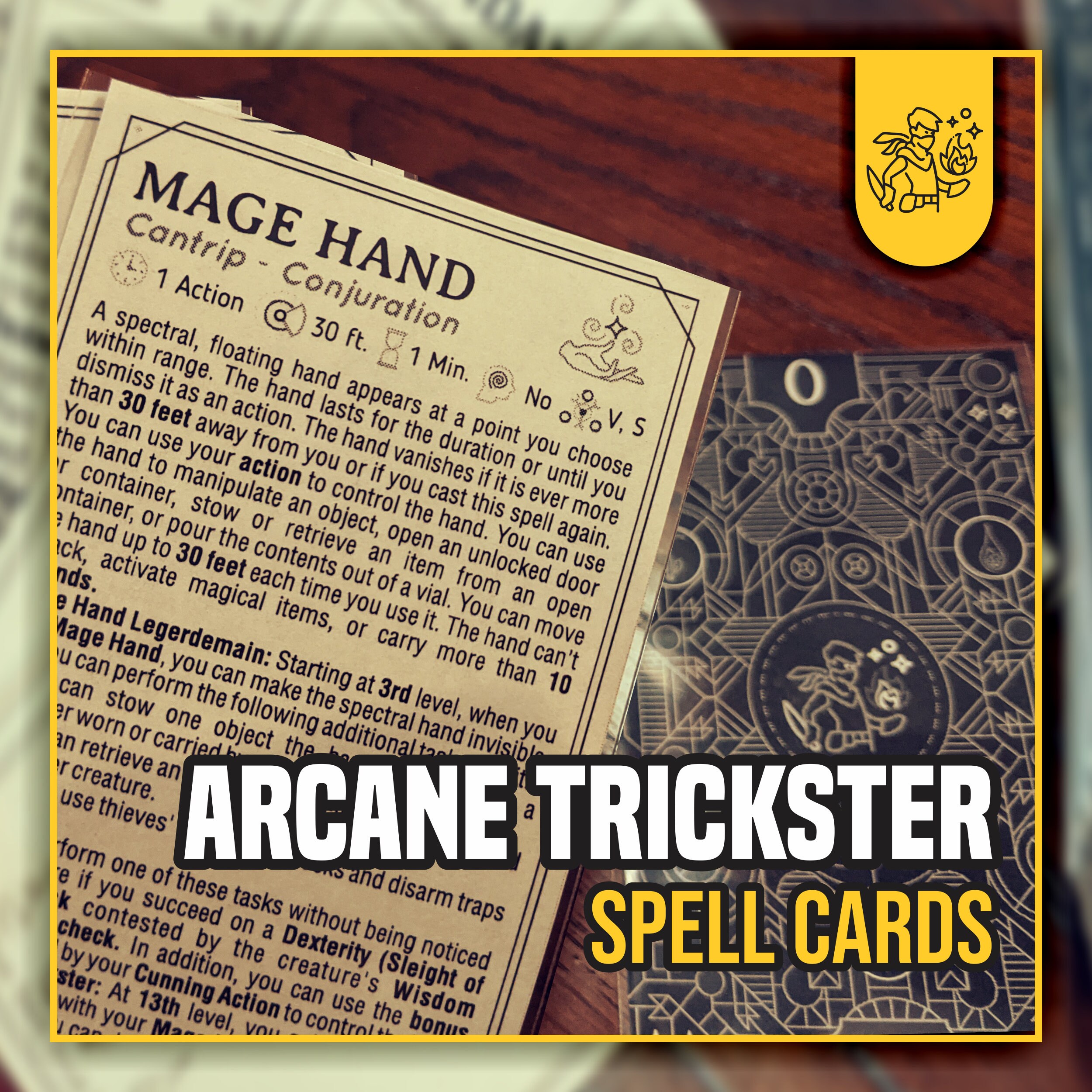 ARCANE TRICKSTER Spell Cards for - Il Fullxfull.5319168235 8c35 