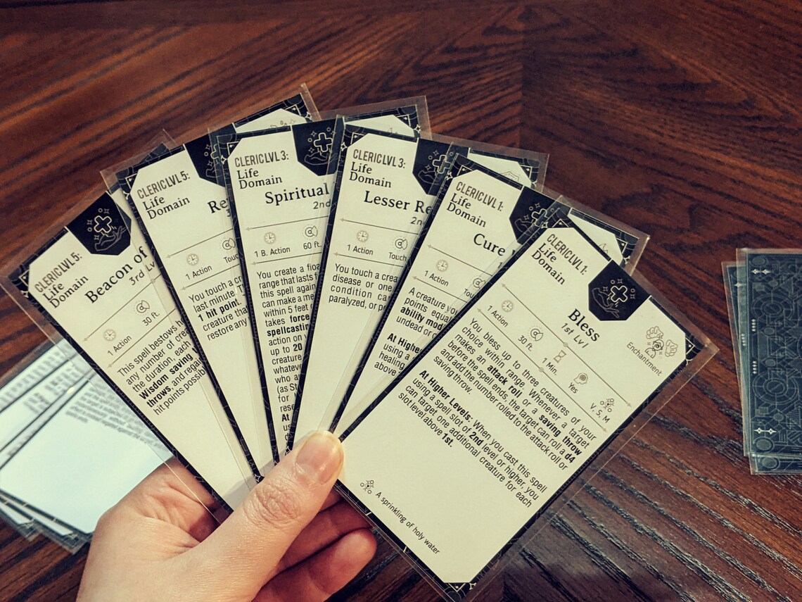 CLERIC DOMAIN CARDS for Dnd 5e Form Fillable Pdfs Included - Etsy