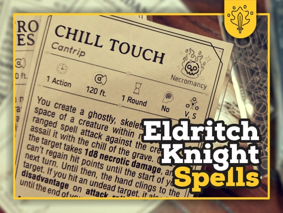 ELDRITCH KNIGHT Spell Cards for Dnd 5e Form Fillable Pdfs | Etsy