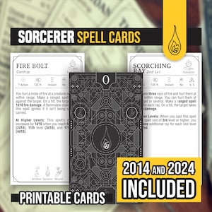 Carte degli incantesimi dello stregone per D&D 5e: modulo compilabile (PDF)