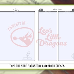 Blood Hunter CHARACTER SHEET for Dnd 5e | Form Fillable PDF | Dungeons ...