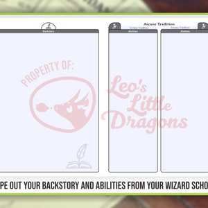 WIZARD CHARACTER SHEET for Dnd 5e | Form Fillable Pdf | Dungeons and ...
