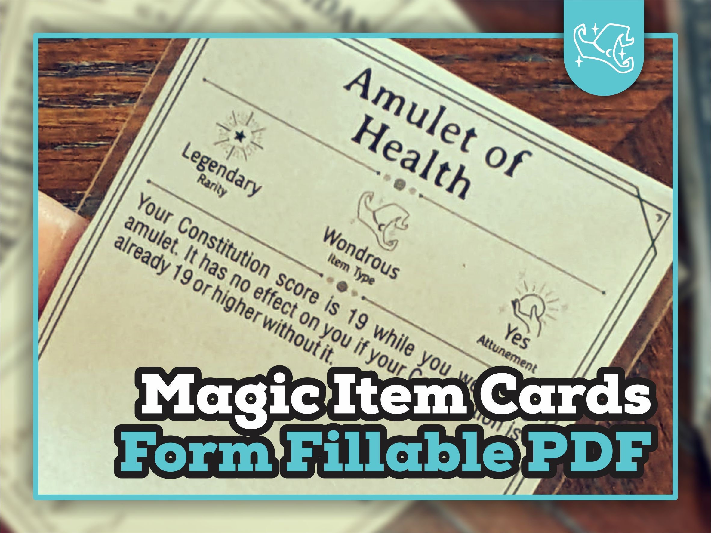 MAGIC ITEM CARDS for Dnd 5e Form Fillable Pdfs Included Etsy Canada