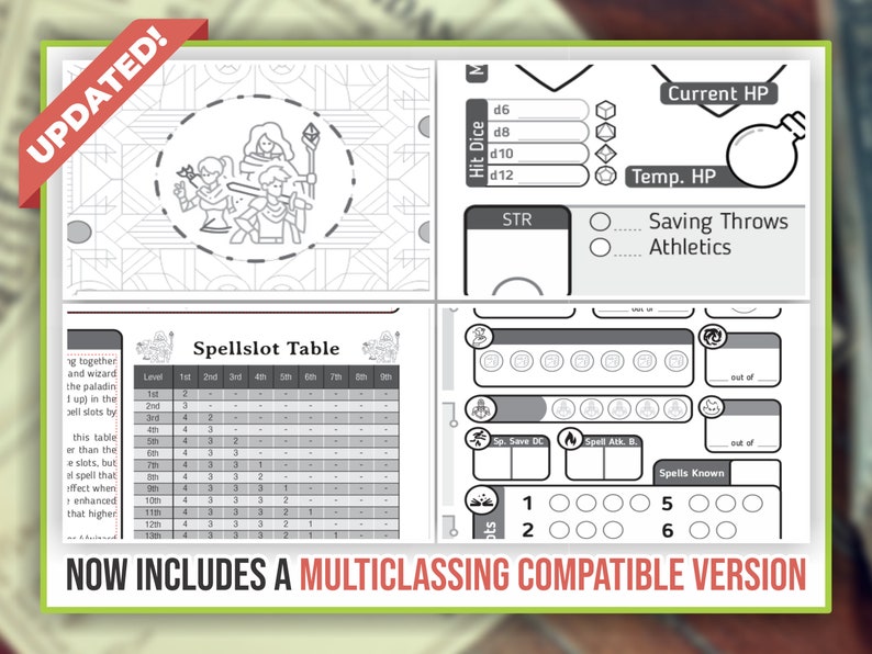 Blood Hunter CHARACTER SHEET for Dnd 5e Form Fillable PDF - Etsy