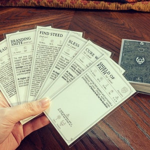 PALADIN Spell Cards for Dnd 5e | Form Fillable Pdfs Included | Dungeons and Dragons | D&amp;D ...