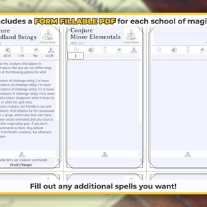 DRUID Spell Cards for Dnd 5e | Form Fillable Pdfs Included | Dungeons ...
