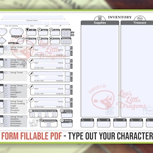 Blood Hunter CHARACTER SHEET for Dnd 5e | Form Fillable PDF | Dungeons ...