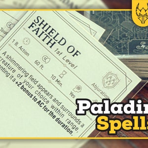 PALADIN Spell Cards for Dnd 5e Form Fillable Pdfs Included - Etsy