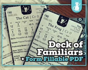 WILD SHAPE CARDS for the Druid Dnd 5e Form Fillable Pdfs - Etsy