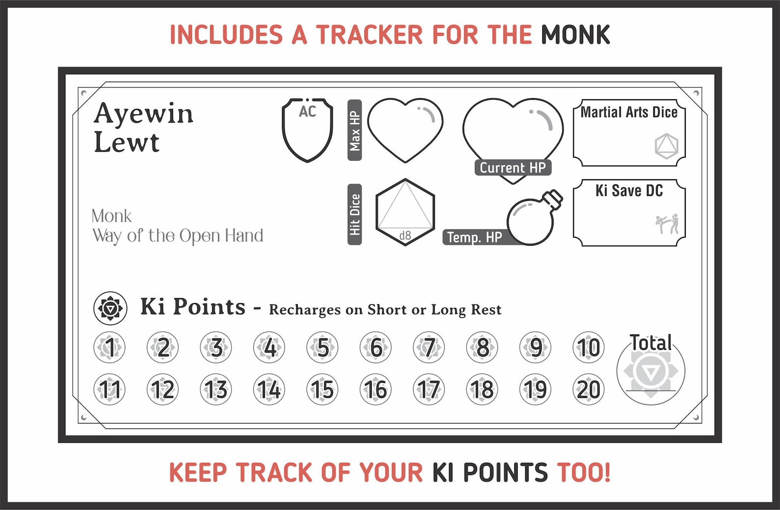 SPELL SLOT TRACKERS for All Classes for Dnd 5e Form Fillable Pdfs ...