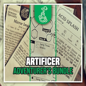 PAQUETE DE AVENTURERO ARTÍFICO para DnD 5e