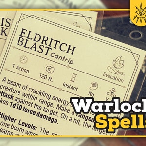 WARLOCK Spell Cards for Dnd 5e Form Fillable Pdfs Included - Etsy