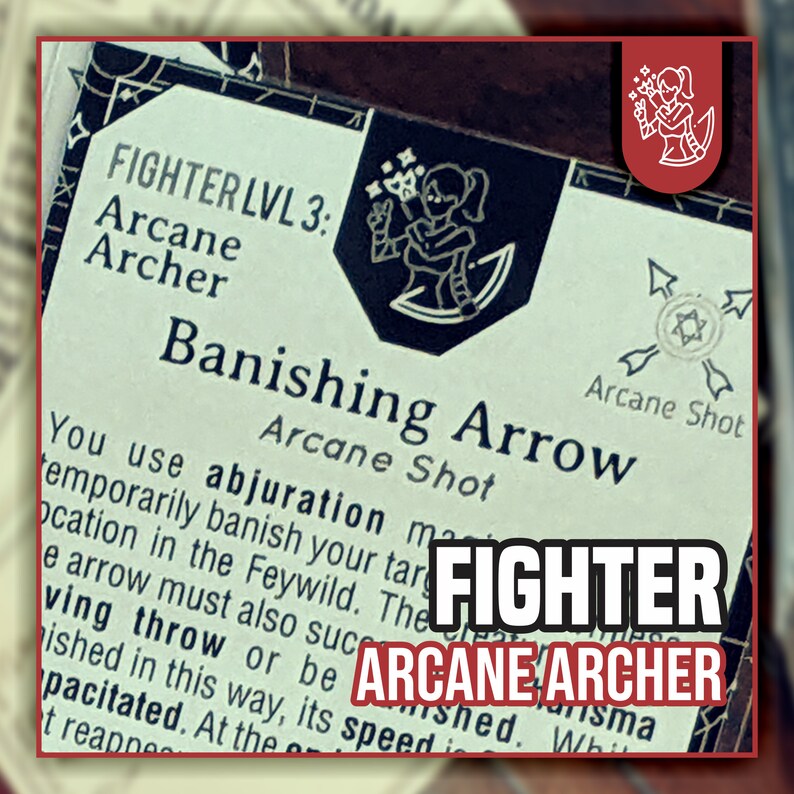 ARCANE ARCHER CARDS for Dnd 5e Form Fillable Pdfs Included Etsy