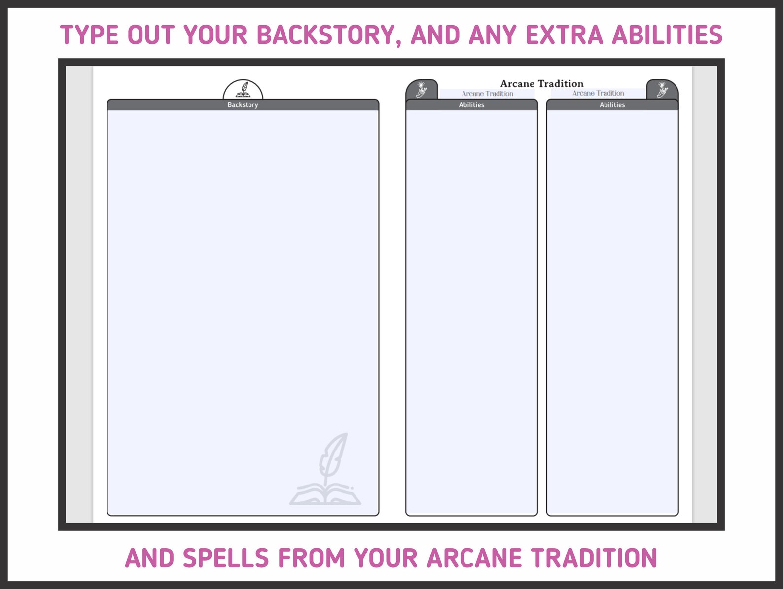 WIZARD CHARACTER SHEET for Dnd 5e Form Fillable Pdf - Etsy