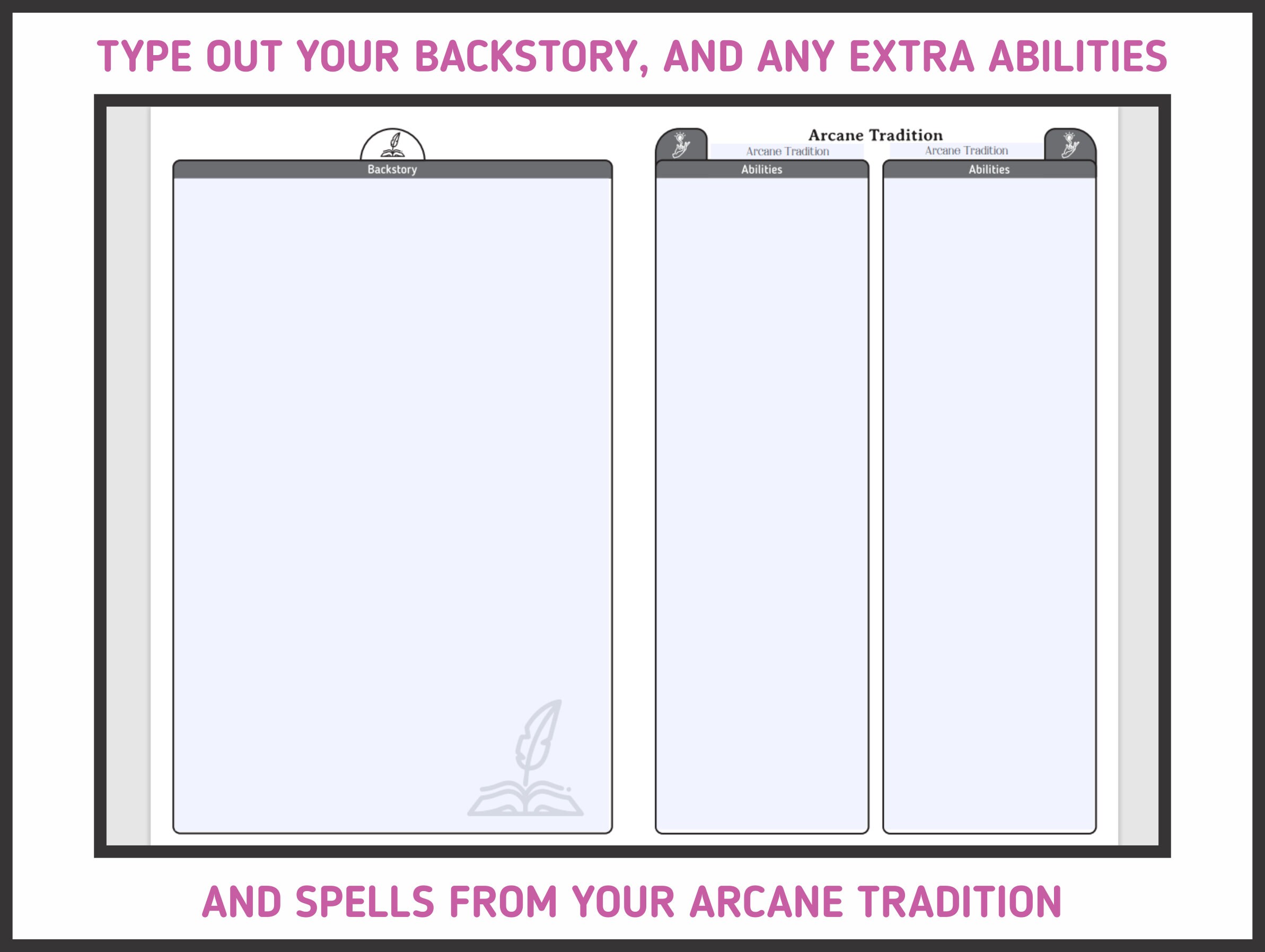 WIZARD CHARACTER SHEET for DnD 5e | Form Fillable Pdf | Dungeons and ...