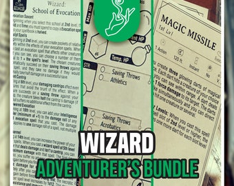 WIZARD ADVENTURER'S BUNDLE for DnD 5e