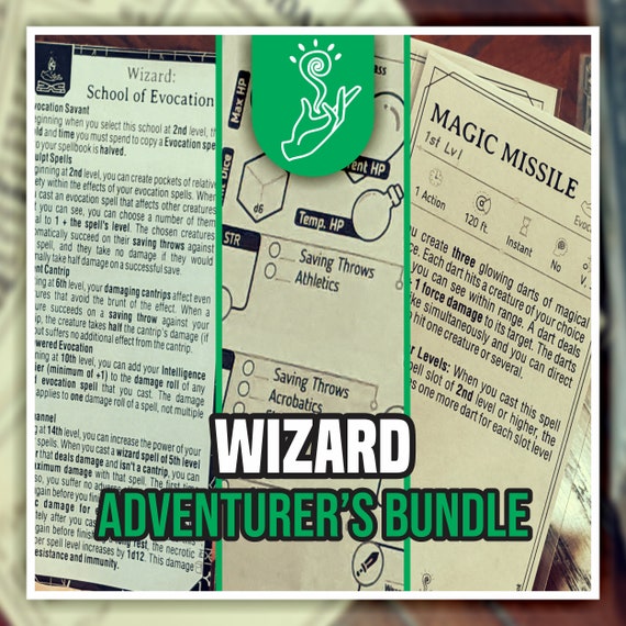WIZARD ADVENTURER'S BUNDLE for DnD 5e