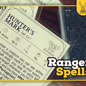 RANGER Spell Cards for Dnd 5e Form Fillable Pdfs Included - Etsy