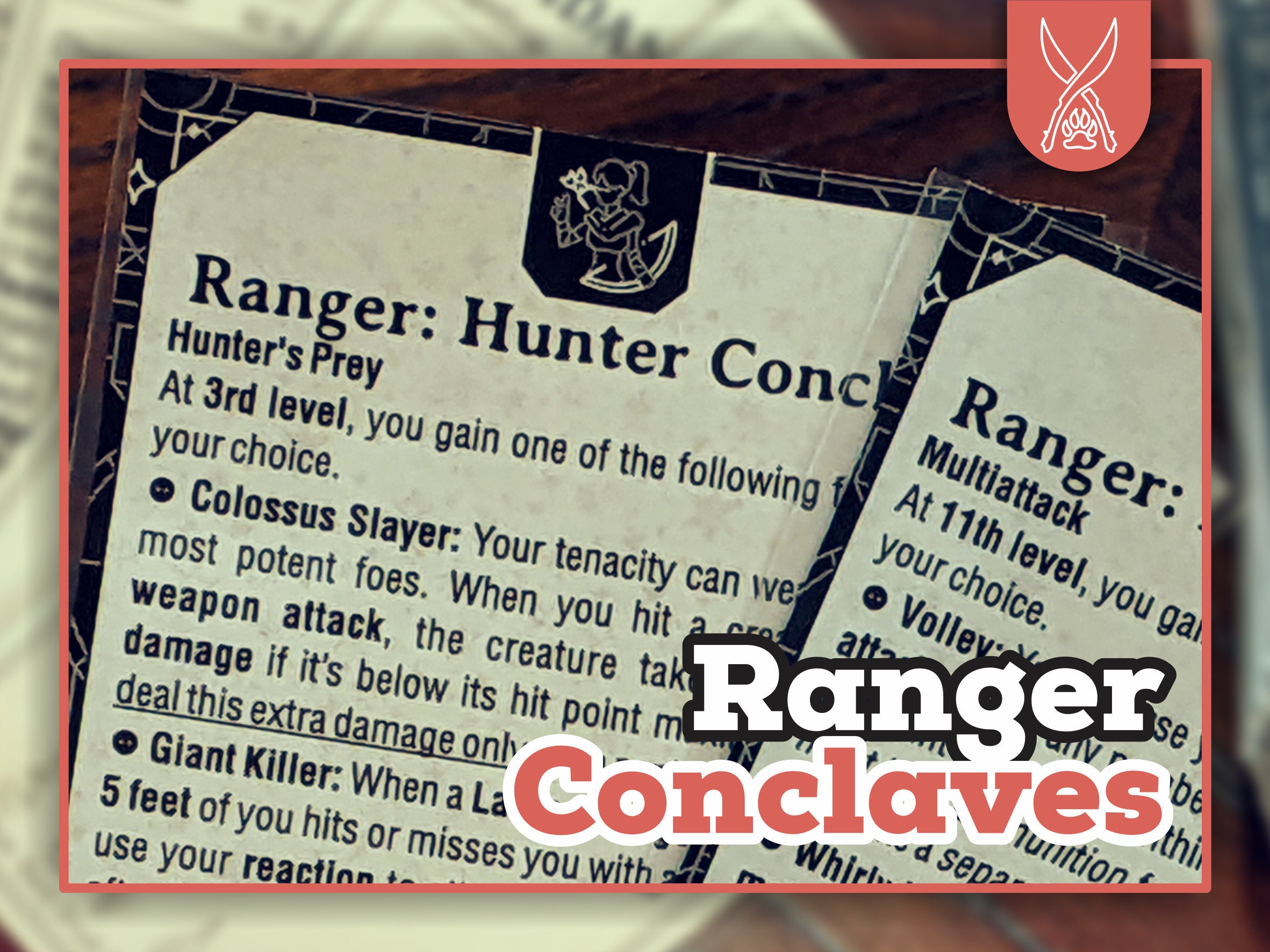 RANGER CONCLAVE CARDS for DnD 5e Form Fillable PDFs Included
