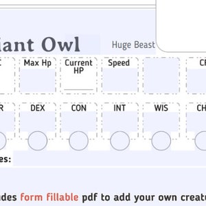 DRUID WILD SHAPE Booklet for Dnd 5e | Form Fillable Pdfs Included ...