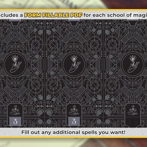 WIZARD Spell Cards for Dnd 5e | Form Fillable Pdfs Included | Dungeons ...